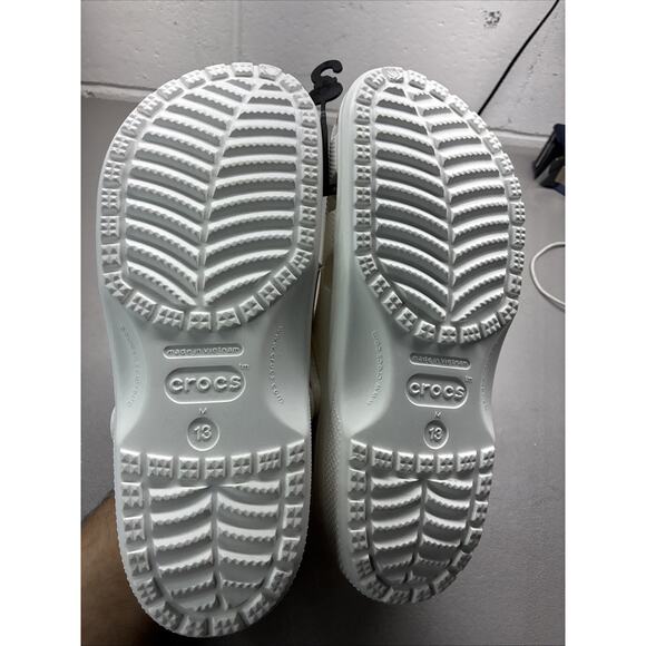 Crocs Classic Clog Shoes Men Size 13 White Slip On Sandal Comfort Water Mule NEW main image 5